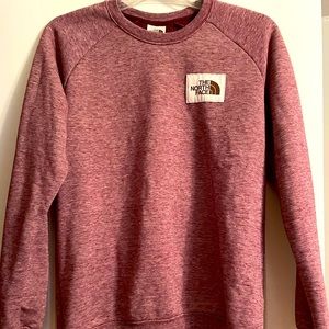 North face sweatshirt.